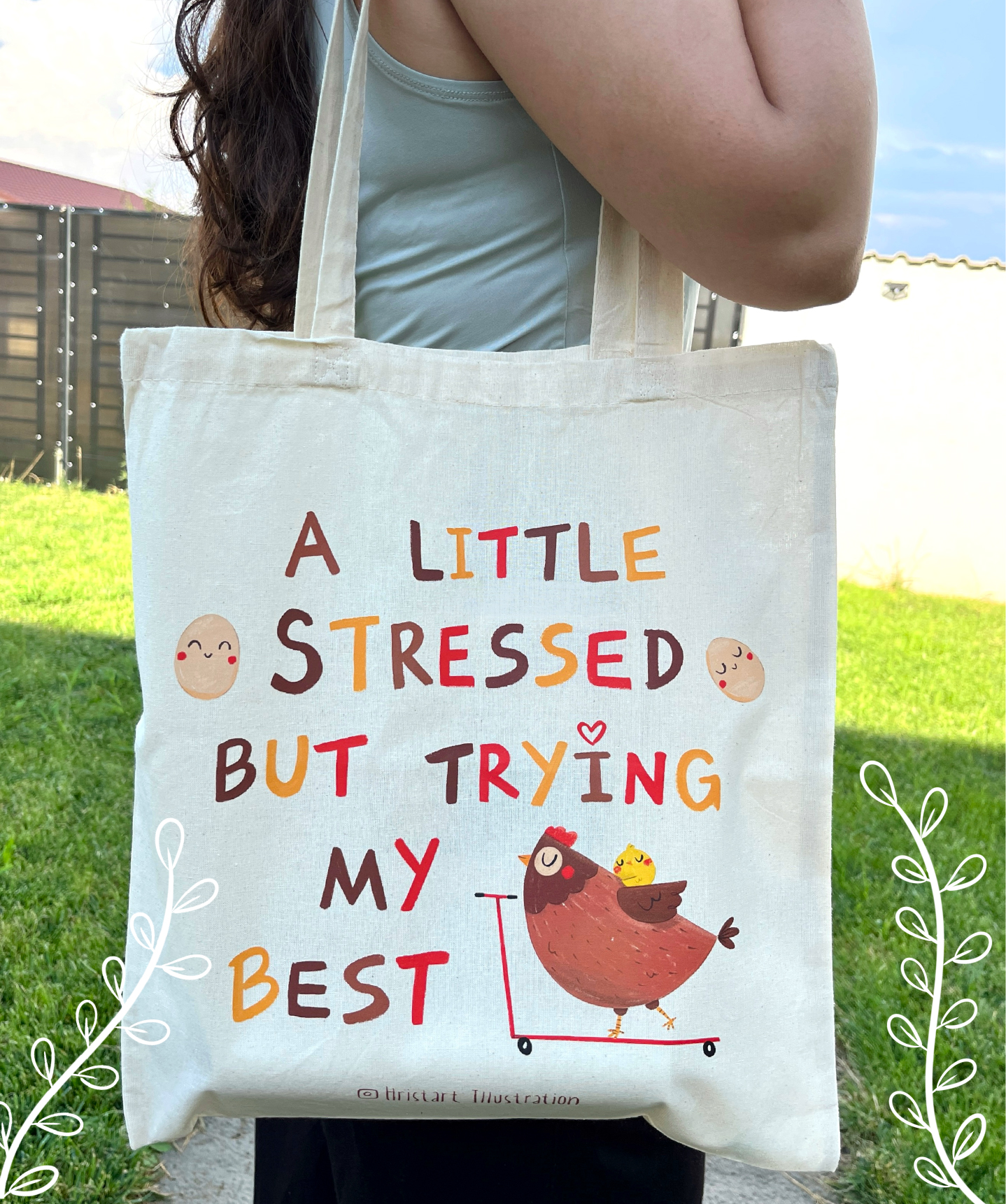 Totebag "A Little stressed, but trying my Best" - imagine 4