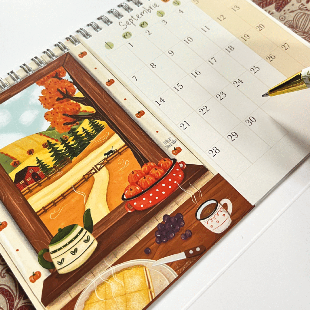 Planner Birou 2026 – ilustrații rustice - imagine 5