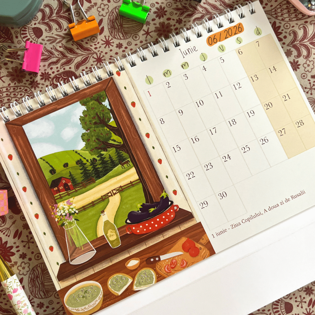 Planner Birou 2026 – ilustrații rustice - imagine 4